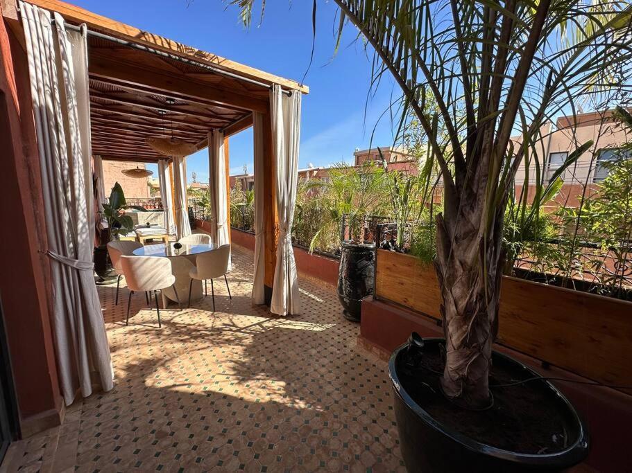 Roof Terrasse Centre-gueliz Jacuzzi شقة *